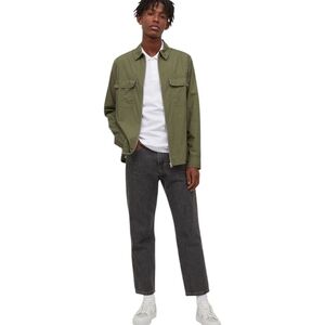 H&M Army Green Men's Shirt Jacket